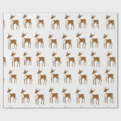 Rentiermuster Geschenkpapier (Flach)