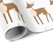Rentiermuster Geschenkpapier (Rolleneckpunkt)