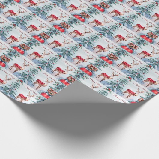 Rentierpapier Geschenkpapier (Ecke)