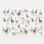 Rentierpapier Geschenkpapier Set (Vorderseite 3)