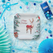 Rentierpapier-Platte Pappteller (Party)