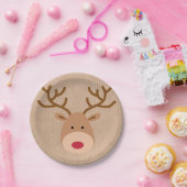 Rentierpapier-Teller Pappteller (Party)