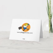 Rentierreservekarte Feiertagskarte (Rückseite)