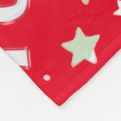 Rentierrot Fleecedecke (Ecke)