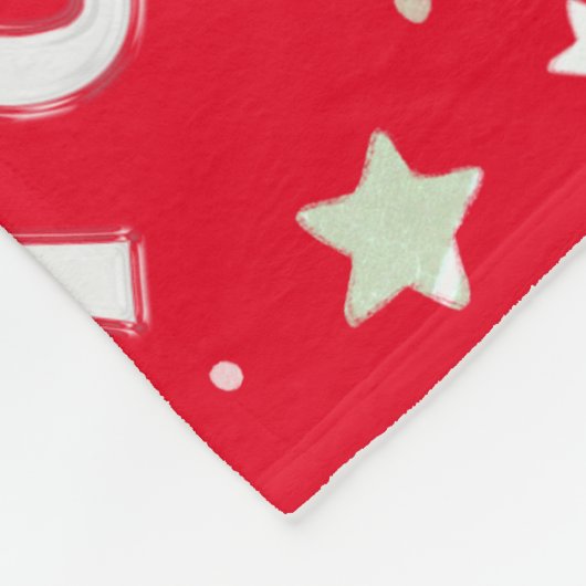 Rentierrot Fleecedecke (Ecke)