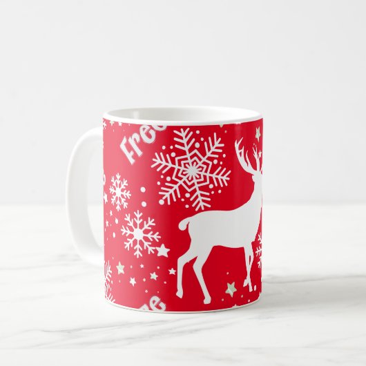 Rentierrot Kaffeetasse (Vorderseite Links)