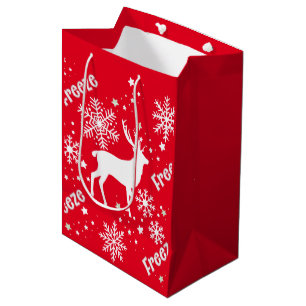 Rentierrot Mittlere Geschenktüte