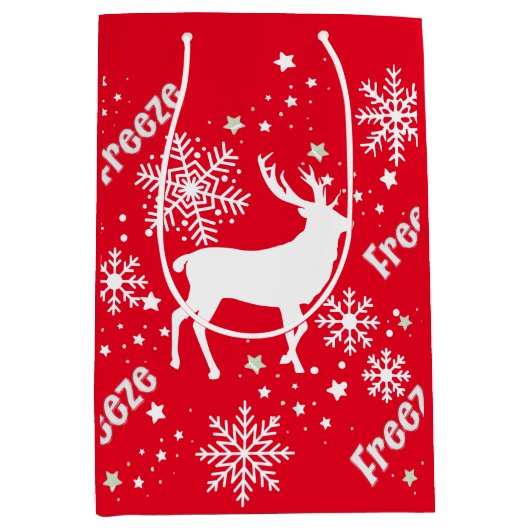 Rentierrot Mittlere Geschenktüte (Vorderseite)