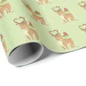 Rentiers Weihnachtsgeschenk der Liebe Geschenkpapier (Rolleneckpunkt)