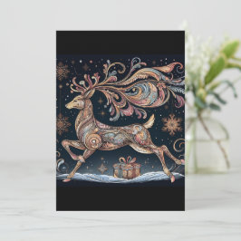 Rentiers Weihnachtsgrüße in Serenade Einladung