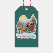 Rentierschlitten mit Rudi - Geschenkanhänger (Vorderseite)