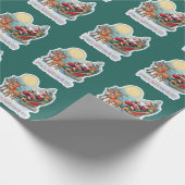 Rentierschlitten mit Rudi - Geschenkpapier (Ecke)