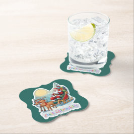 Rentierschlitten mit Rudi - Untersetzer