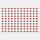 Rentierschlitten Weihnachtsbäume Geschenkpapier Set (Vorderseite 2)