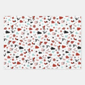 Rentierschlitten Weihnachtsbäume Geschenkpapier Set (Vorderseite)