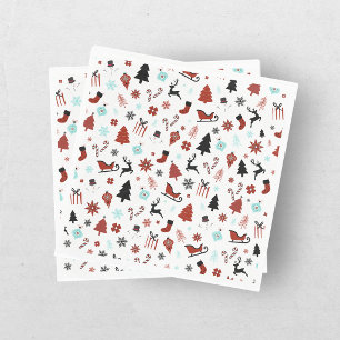 Rentierschlitten Weihnachtskiefern Serviette