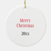 Rentierschwarzer Hut Schnurrbart personalisierter  Keramik Ornament (Hinten)