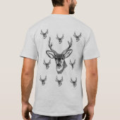 Rentierschwarzer T - Shirt (Rückseite)