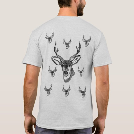 Rentierschwarzer T - Shirt (Rückseite)