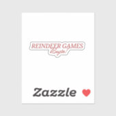 Rentierspiele beginnen! Aufkleber (Blatt)