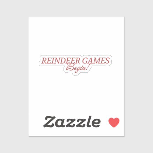 Rentierspiele beginnen! Aufkleber (Blatt)