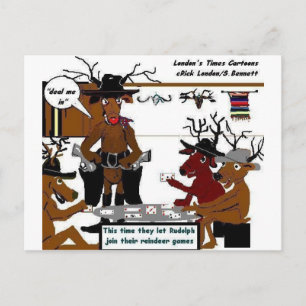 Rentierspiele Lustige Weihnachtsgeschenke & T-Shir Feiertagspostkarte
