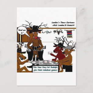 Rentierspiele Lustige Weihnachtsgeschenke & T-Shir Feiertagspostkarte