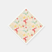 Rentierspringen, Sterne und Schneeflocken Serviette (Ecke)