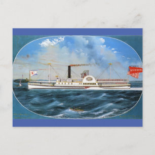 Rentiersteamboat 1850 postkarte