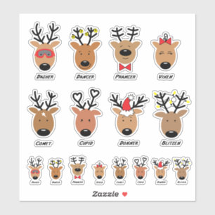 Rentiersticker des Weihnachtsmanns Aufkleber