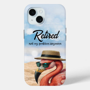 Rentierter Flamingo am Strand mit Hut und Sonnenbr Case-Mate iPhone Hülle