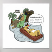 Rentiertherapie | Funny Holiday Cartoon Poster (Vorne)