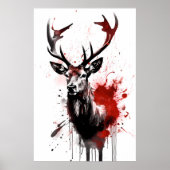 Rentiertinte Malerei Poster (Vorne)