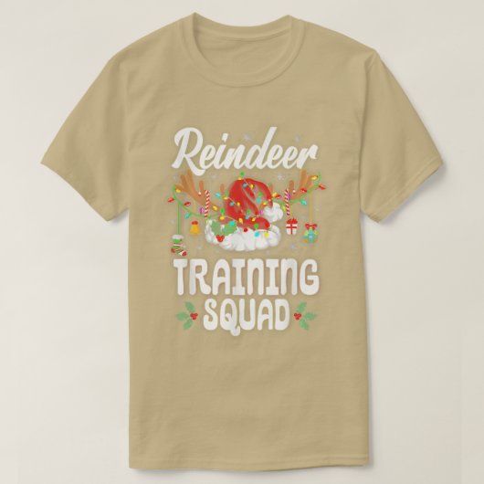 Rentiertraining Squad Weihnachten mit Weihnachtsli T-Shirt (Design vorne)