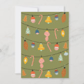 Rentierverzierung Austausch Weihnachtsfeier Einladung (Rückseite)