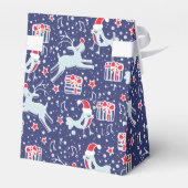 Rentiervogel Blau Weihnachtsgebirge Geschenkboxen Geschenkschachtel (Rückseite)
