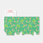 Rentiervogel-Grün Weihnachtsmuster Geschenkboxen Geschenkschachtel (Ungefaltet)