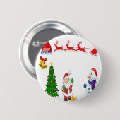Rentierwagen des Weihnachtsmanns Button (Vorne & Hinten)