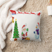 Rentierwagen des Weihnachtsmanns Kissen (Decke)