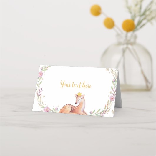 Rentierweihnachtsbäume - Platzkarte (Vorderseite)