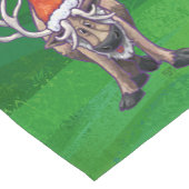 Rentierweihnachtsfest auf Green Kurzer Tischläufer (Ecke)