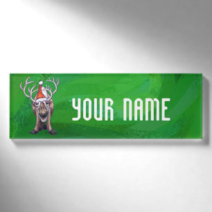 Rentierweihnachtsfest auf Green Namenschild