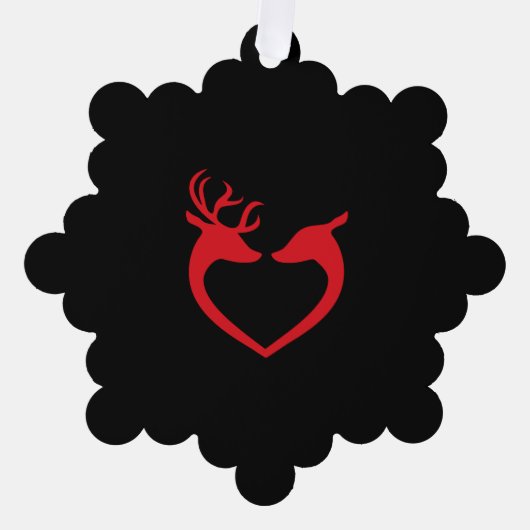 Rentierweihnachtsfest Ornament Karte (Vorderseite)