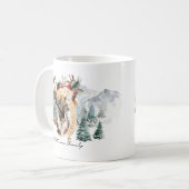 Rentierzucht | Frohe Weihnachten Kaffeetasse (Vorderseite Links)