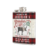 Rentierzucht Rustikaler Vintager Bauernhof Individ Flachmann (Links)