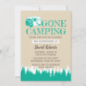 Renting Camping Trailer Happy Camper Einladung (Vorderseite)