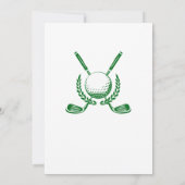 Rentirement Golf Clubs Wreath Themed Party Einladung (Rückseite)