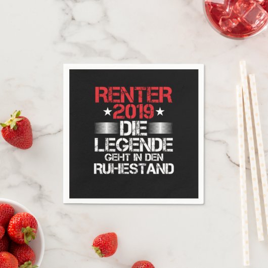 Rentner 2019 Die Legende Geht in Den Ruhestand Ren Serviette (Beispiel)