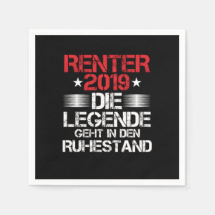 Rentner 2019 Die Legende Geht in Den Ruhestand Ren Serviette