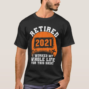 Rentner 2021 Renten Humor Halloween Vintage Retro T-Shirt